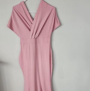 Chic Pink Midi Dress